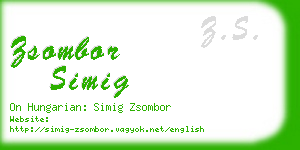 zsombor simig business card